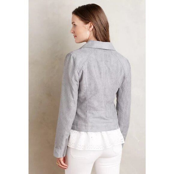 Anthropologie Hei Hei Vegan Suede Moto Jacket - Picture 3 of 10